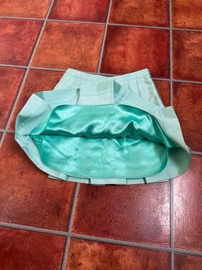 Vineyard Vines Lined Metallic Mint Mini Skirt